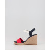 STRIPES WEDGE SANDAL