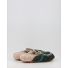 WINTER BIO SLIDE LONG HAIR PONYSKIN LETTER LOGO