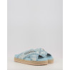 CRISS CROSS ROPE SANDAL PAINTED DENIM